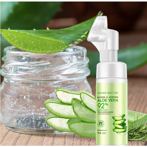 Sữa rửa mặt tạo bọt đầu cọ silicon tinh chất nha đam bioaqua 120ml sạch sâu, sáng mịn da