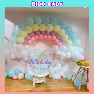 Sét bóng bay trang trí cầu vồng cho sinh nhật bé- BiBo baby