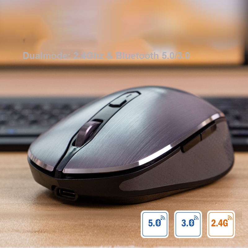 Chuột không dây Newmen F900S, Switch cao cấp Kailh không ồn, 2 chế độ Bluetooh & 2.4Ghz, BH 24 tháng - Hàng chính hãng