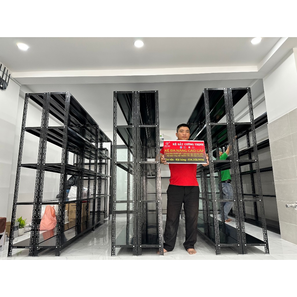 {HÀNG DÀY} Kệ sắt V lỗ, Cao 2m x dài 1m2 x rộng 50cm, kệ sắt trưng bày sản phẩm