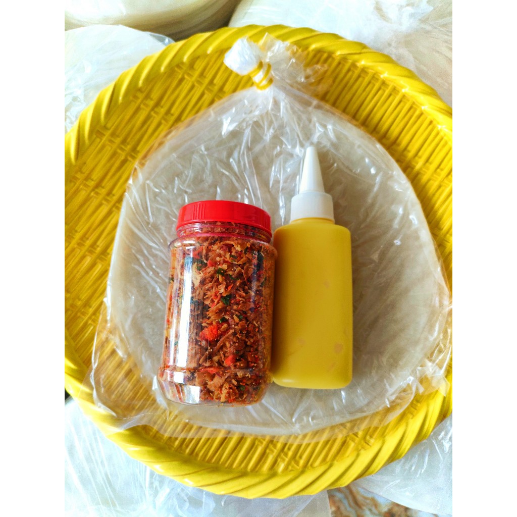 Combo bánh tráng mini muối tép hành cay kèm bơ béo