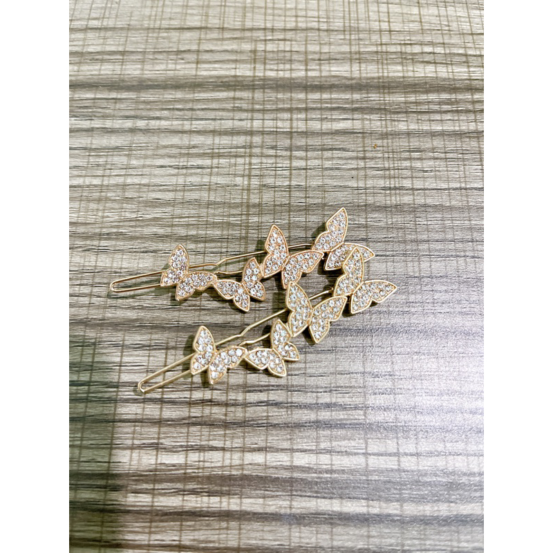 Kẹp Tóc Hình Bướm Đính Đá Lấp Lánh Phong Cách Hàn Quốc