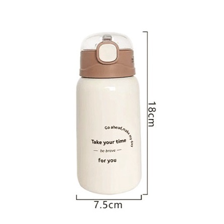 Bình giữ nhiệt tiện dụng GNMK ICE 450ml phong cách Vlogger Hàn Quốc có ống hút kèm theo B28