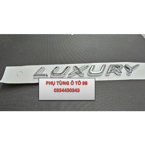 Logo Chữ nổi LUXURY dùng dán phía sau xe Mazda 3, Mazda 6, CX-5, CX-8