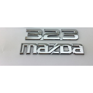 Logo chữ nổi mazda 323 - dùng dán phía sau xe mazda 323
