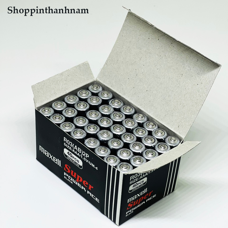 Hộp 40 Viên Pin Maxell Tiểu AA / Đũa AAA Chính Hãng Sản Xuất Tại Indonesia