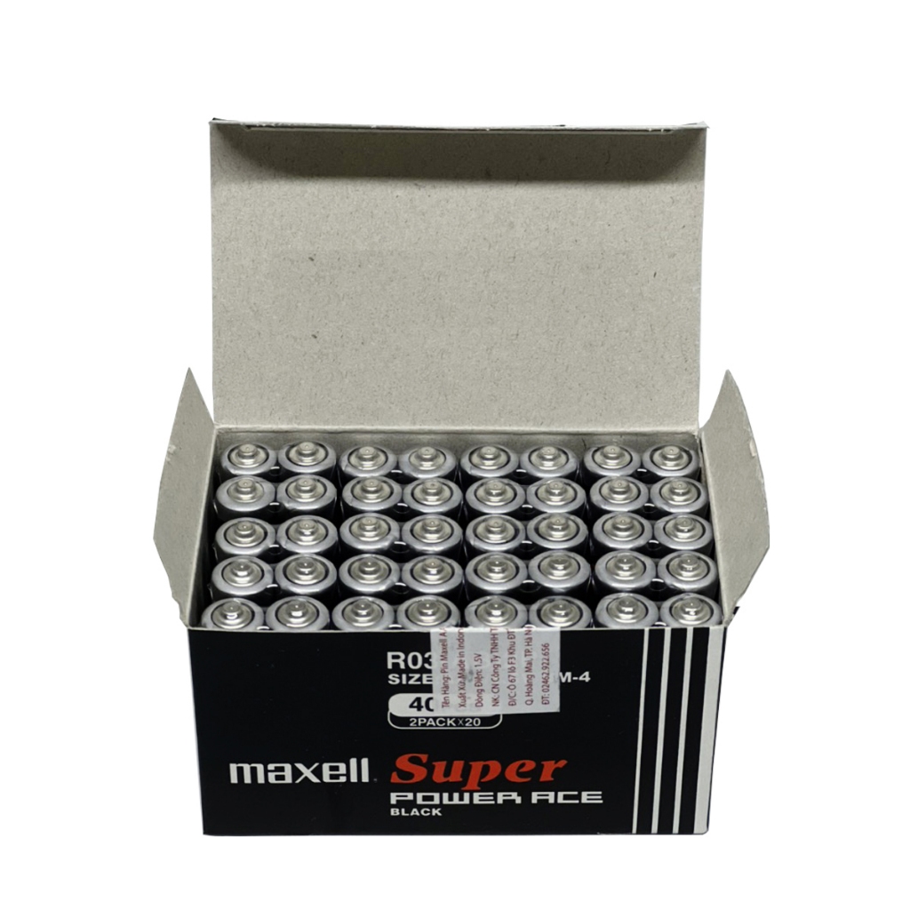 Hộp 40 Viên Pin Maxell Tiểu AA / Đũa AAA Chính Hãng Sản Xuất Tại Indonesia