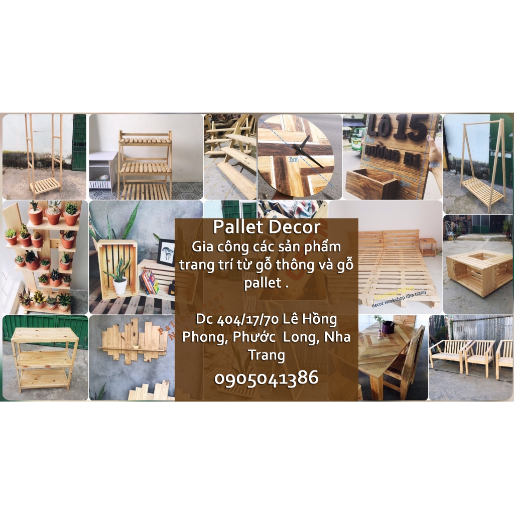 Đôn  2 tầng để chậu cây hoa cảnh bằng gỗ thông mẫu 1