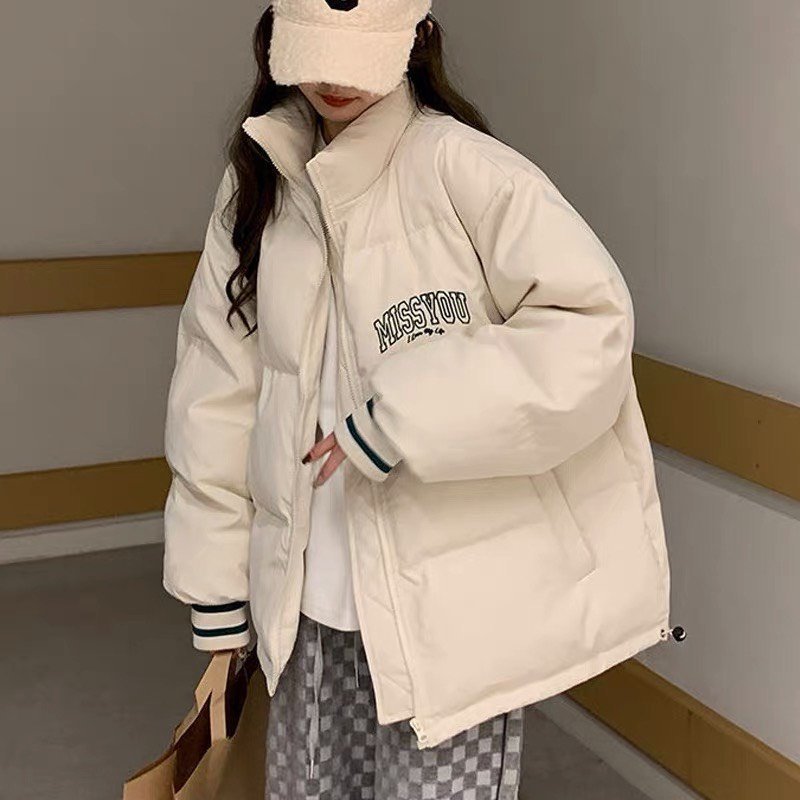 Áo khoác phao mùa đông unisex form rộng chất dày dặn nam nữ dài tay bo chun Hàn Quốc phối màu Maia AophaoMISSYOU302 P9