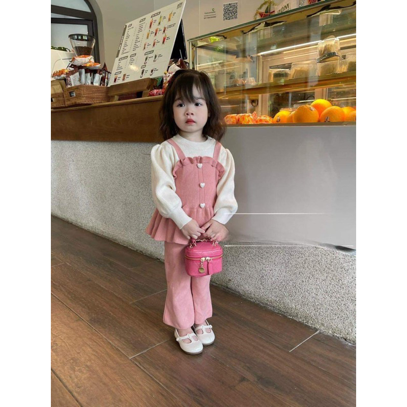 Bộ bé gái,Sét tăm nhung cho bé 10 đến 30kg