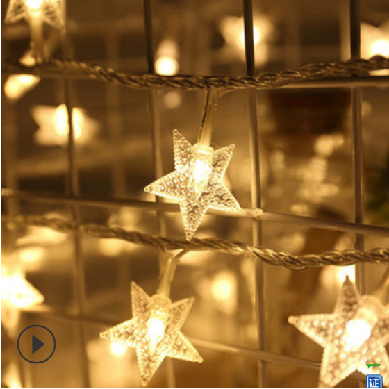 SỬ DỤNG ĐIỆN 220V. Dây Đèn Ngôi Sao 10 mét Trang Trí Phòng,Nhà Cửa, Tiệc Tùng , Noel , Đám Cưới , Không Gian Quán, vv
