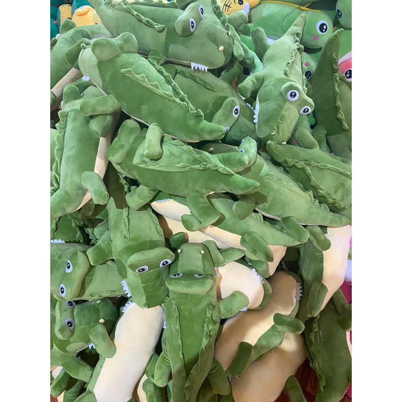 Gấu Bông, Thú Nhồi Bông Cá Sấu Xanh Dễ Thương