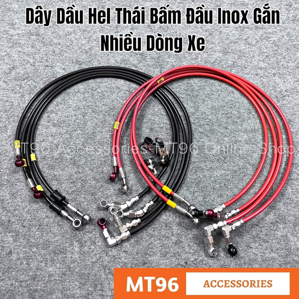 Dây Dầu Hel Thái Lan Bấm Đầu Inox 45 độ 90 độ