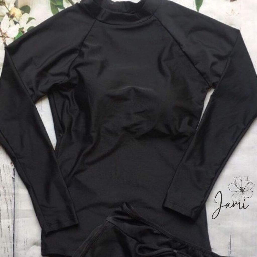 ÁO BƠI TAY DÀI KÍN ĐÁO CHE BỤNG CHỐNG NẮNG THUN LẠNH KÈM MÚT THU ĐÔNG GIỮ ẤM -JAMI-AB_SOC_41_FZ