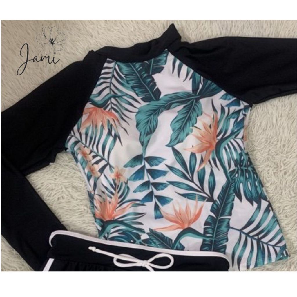 ÁO BƠI TAY DÀI KÍN ĐÁO CHE BỤNG CHỐNG NẮNG THUN LẠNH KÈM MÚT THU ĐÔNG GIỮ ẤM -JAMI-AB_SOC_41_FZ