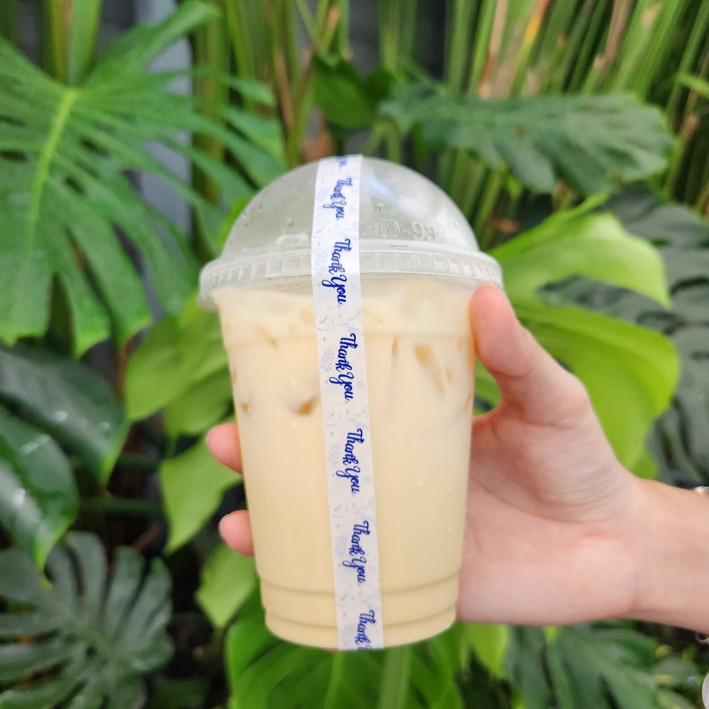 Băng Keo Thank You Dán Nắp Ly Cà Phê, Băng Keo Dán Nắp Hộp, Băng Keo Dán Niêm Phong Sản Phẩm - 1 Cuộn Dài 60m