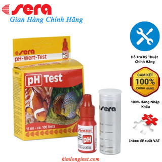 Bộ Kiểm Tra PH Sera, model: Test PH Sera,  thương hiệu: Sera gồm 1 lọ 15ml kèm 1 ống thạch anh