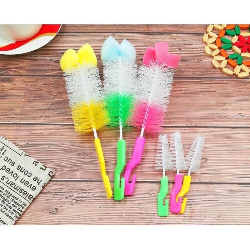Cọ bình sữa cho bé bằng cước và bông
