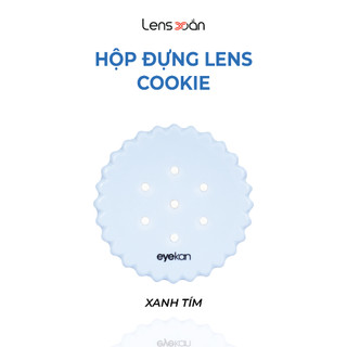 Hộp đựng kính áp tròng có gương LENS XOẮN chăm sóc mắt hình bánh COOKIE