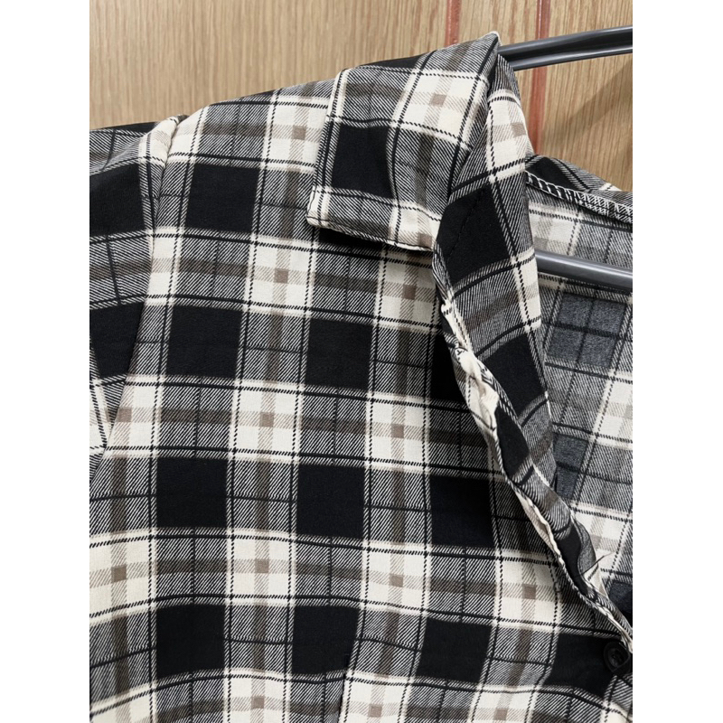 Áo sơ mi croptop caro