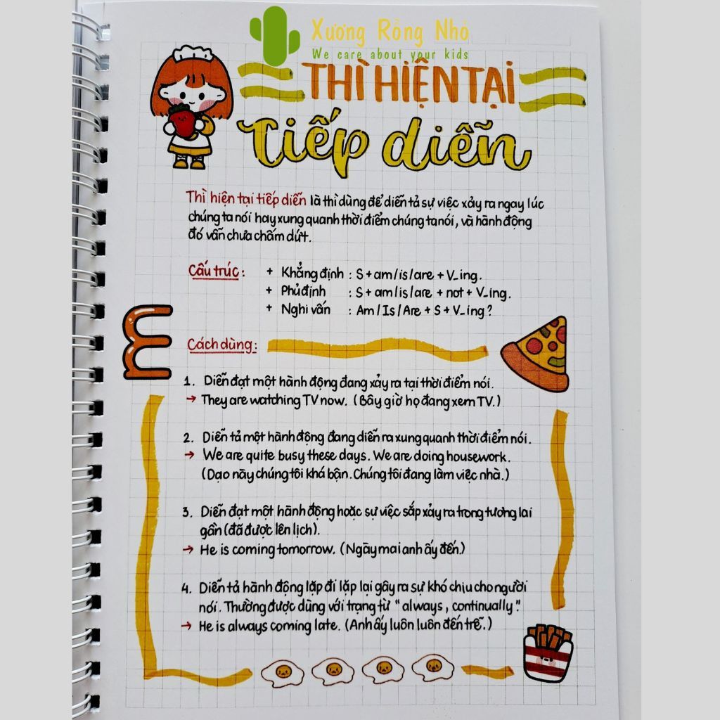 Takenote tiếng anh tiểu học, Sổ tay ngữ pháp Tiếng anh khổ giấy A5, A6 dành cho bé từ lớp 2