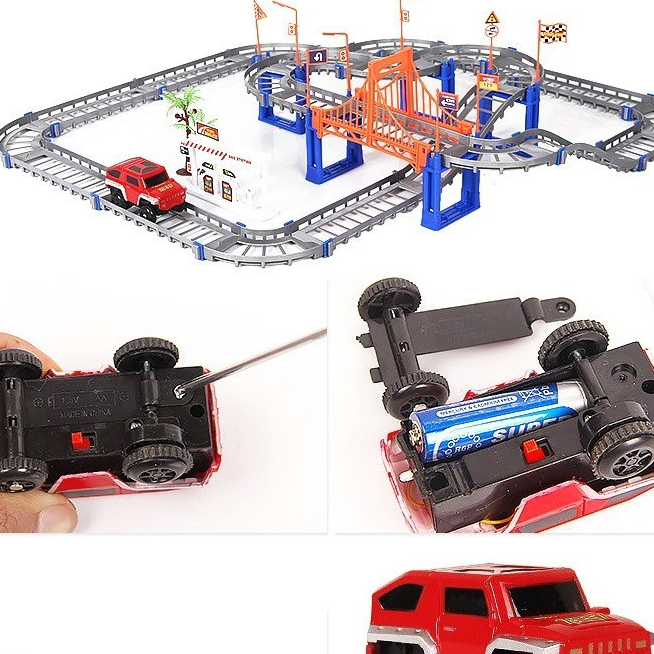 Đồ Chơi Lắp Ghép Đường Ray Ôto 46 Chi Tiết Ôto Chạy Pin Cho Bé