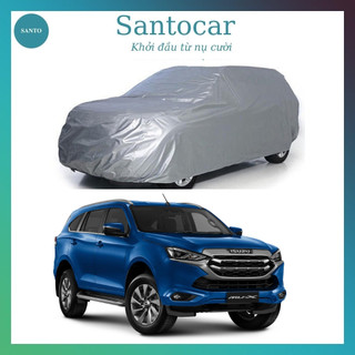 Bạt phủ xe ô tô isuzu mu - x , bạt trùm xe mu - x , bạt che nắng xe ô tô vải dù - santocar