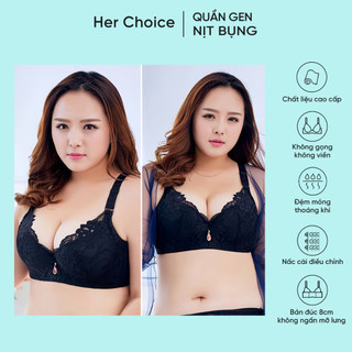 Áo bra không gọng đệm vừa nâng ngực tạo khe bản to che mỡ lưng nách tàng hình không lộ phối ren mềm 807 hàng cao cấp nội