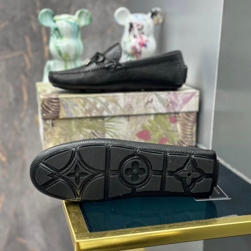 Giày da nam LV hoạ tiết nơ đế cao cấp bản mới 2023