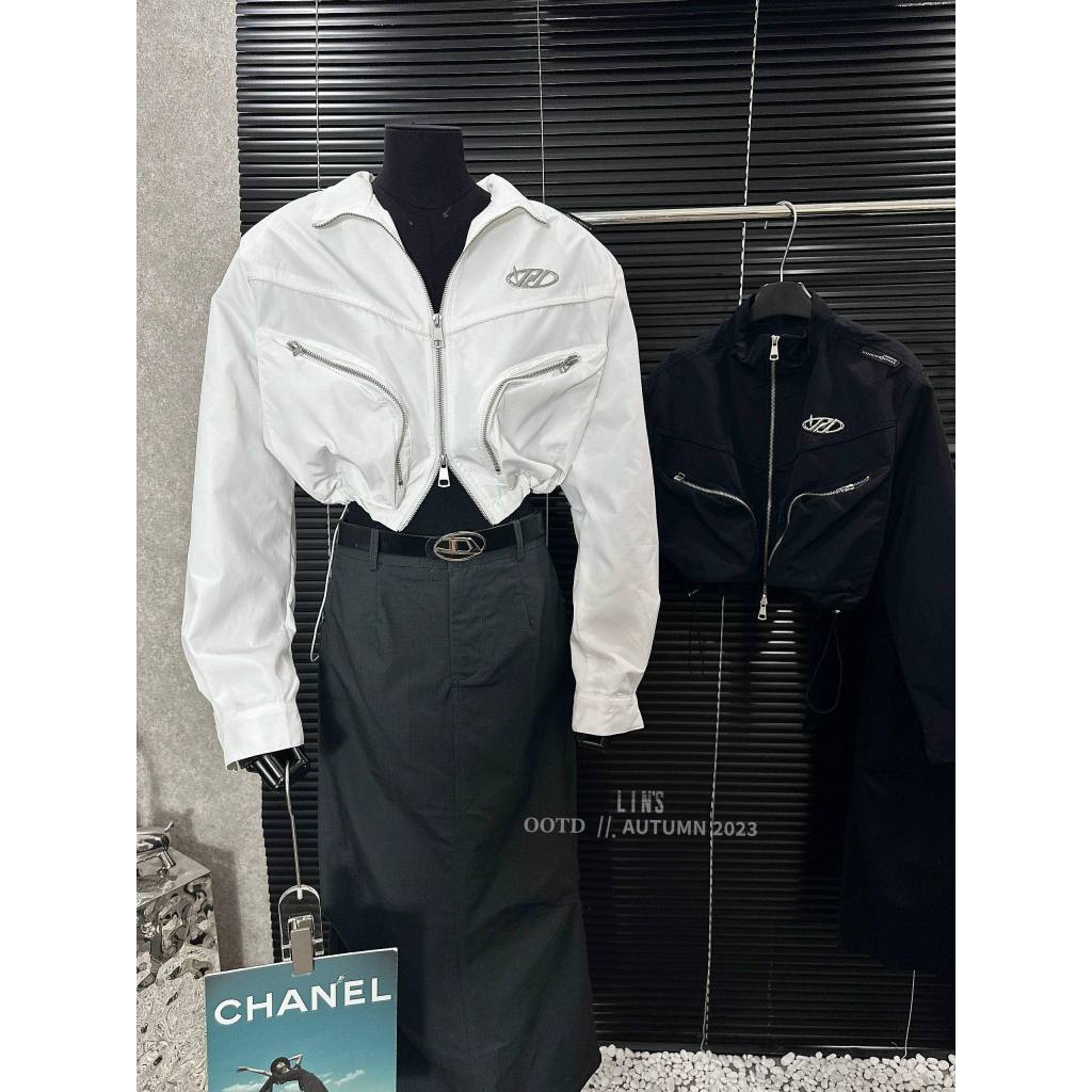 ÁO KHOÁC GIÓ CỰC CHẤT RÚT EO LOGO NGỰC HÀNG QC