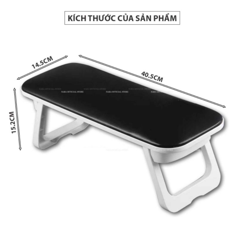 Set bục kê tay da làm nail - gối kê da làm tay cao cấp gồm bục kê và thảm trải lưới