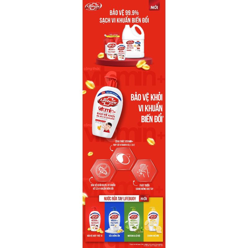Nước rửa tay Lifebuoy - túi 400g
