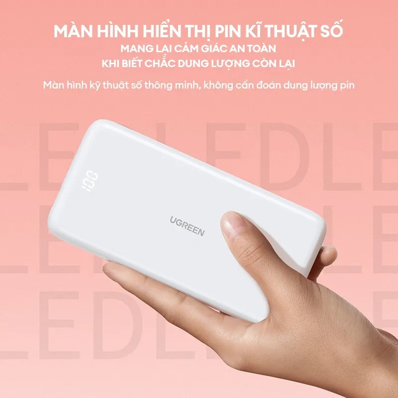 Pin sạc dự phòng 10000mAh UGREEN PB200 Sạc Nhanh 2 chiều PD20W+22.5W Công Nghệ Power X, Lõi pin ATL - BH 18 tháng