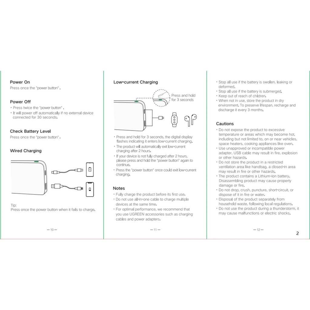 Pin sạc dự phòng 10000mAh UGREEN PB200 Sạc Nhanh 2 chiều PD20W+22.5W Công Nghệ Power X, Lõi pin ATL - BH 18 tháng