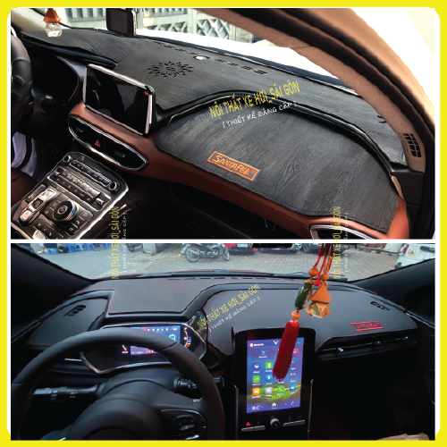 Thảm taplo xe Kia Carens 2009 2010 2011 2012 2013 2014 2015 2016, thảm taplo che nắng da carbon, da vân gỗ, nhung cừu