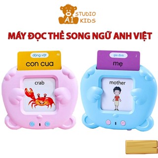 Máy đọc thẻ song ngữ Anh Việt 224 - 510 từ vựng giúp bé phát triển trí tuệ, học tiếng Anh tại nhà A1studiokids