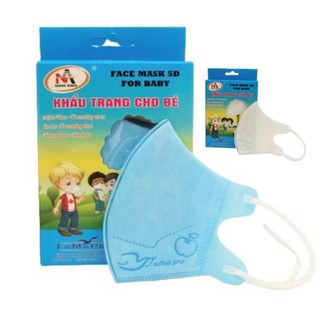 Hộp 10 cái khẩu trang y tế em bé 5d famapro