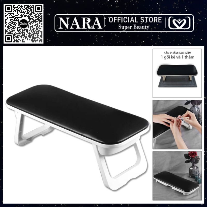 Set bục kê tay da làm nail - gối kê da làm tay cao cấp gồm bục kê và thảm trải lưới