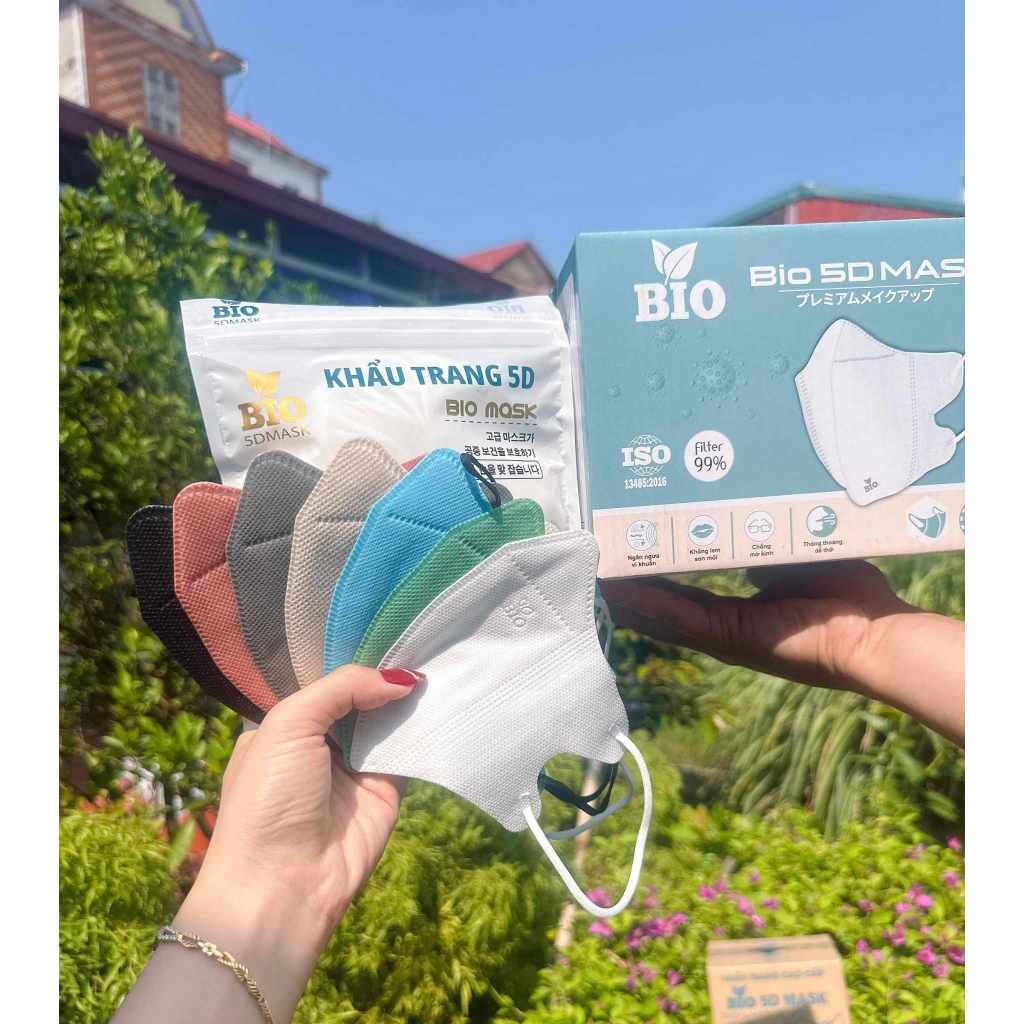 Thùng 100 chiếc Khẩu trang 5D BIO MASK- kháng bụi kháng khuẩn