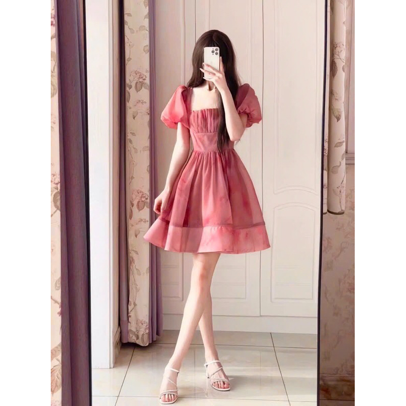Đầm lụa xốp