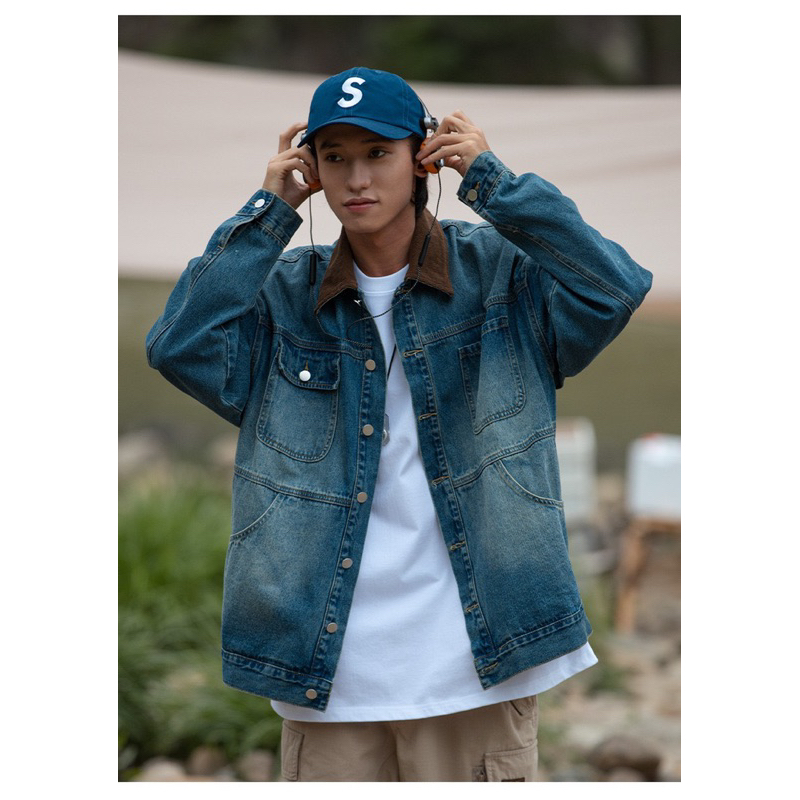 Áo Khoác Jeans Nam Nữ From Rộng Chất Vải Dầy Dặn , Áo Bò Thời Trang Unisex Phong Cách Trẻ Trung Năng Động