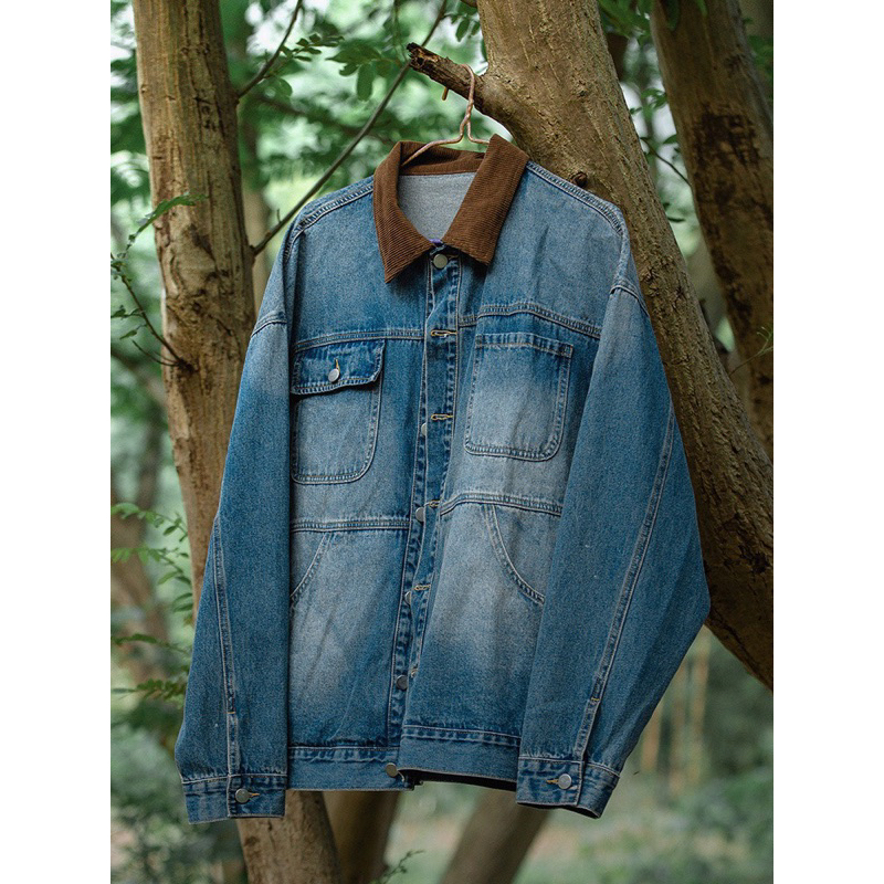 Áo Khoác Jeans Nam Nữ From Rộng Chất Vải Dầy Dặn , Áo Bò Thời Trang Unisex Phong Cách Trẻ Trung Năng Động