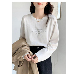 Áo dài tay unisex in chữ đơn giản
