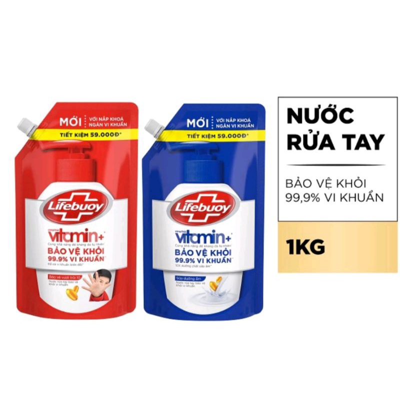 Nước rửa tay Lifebuoy túi 1kg