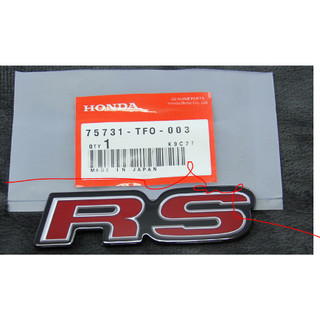 (sỉ - lẻ] logo chữ nổi rs dùng dán phía sau xe honda city, civic(hàng tốt oem)