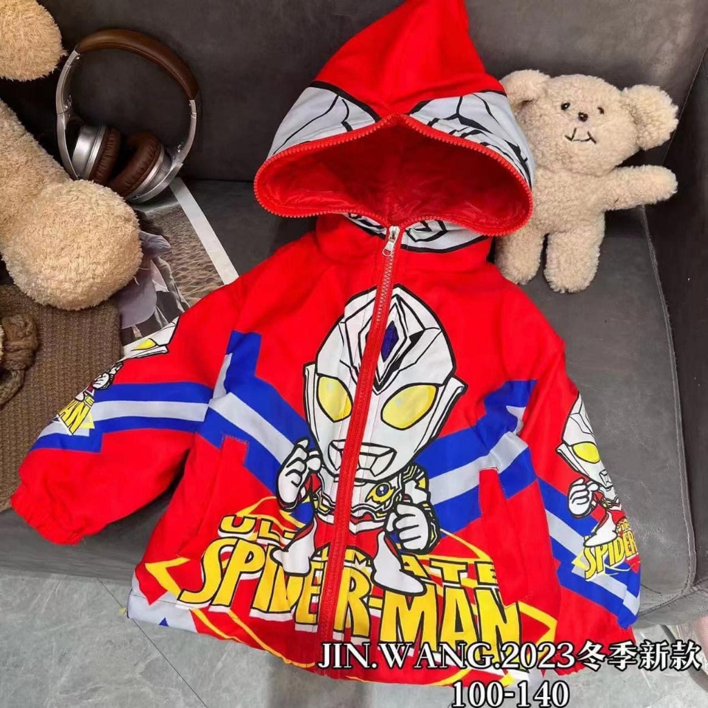 Áo Khoác Phao Gió Bé Trai Siêu Nhân Nhện Dáng Suông SPIDERMAN Cực Ngầu, Siêu Đẹp Quảng Châu Cao Cấp