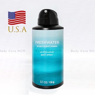 (Chính hãng USA) Xịt Thơm body Freshwater cho Nam giới - Khử mùi toàn thân làm thơm cơ thể Nam - Bath & Body Wo
