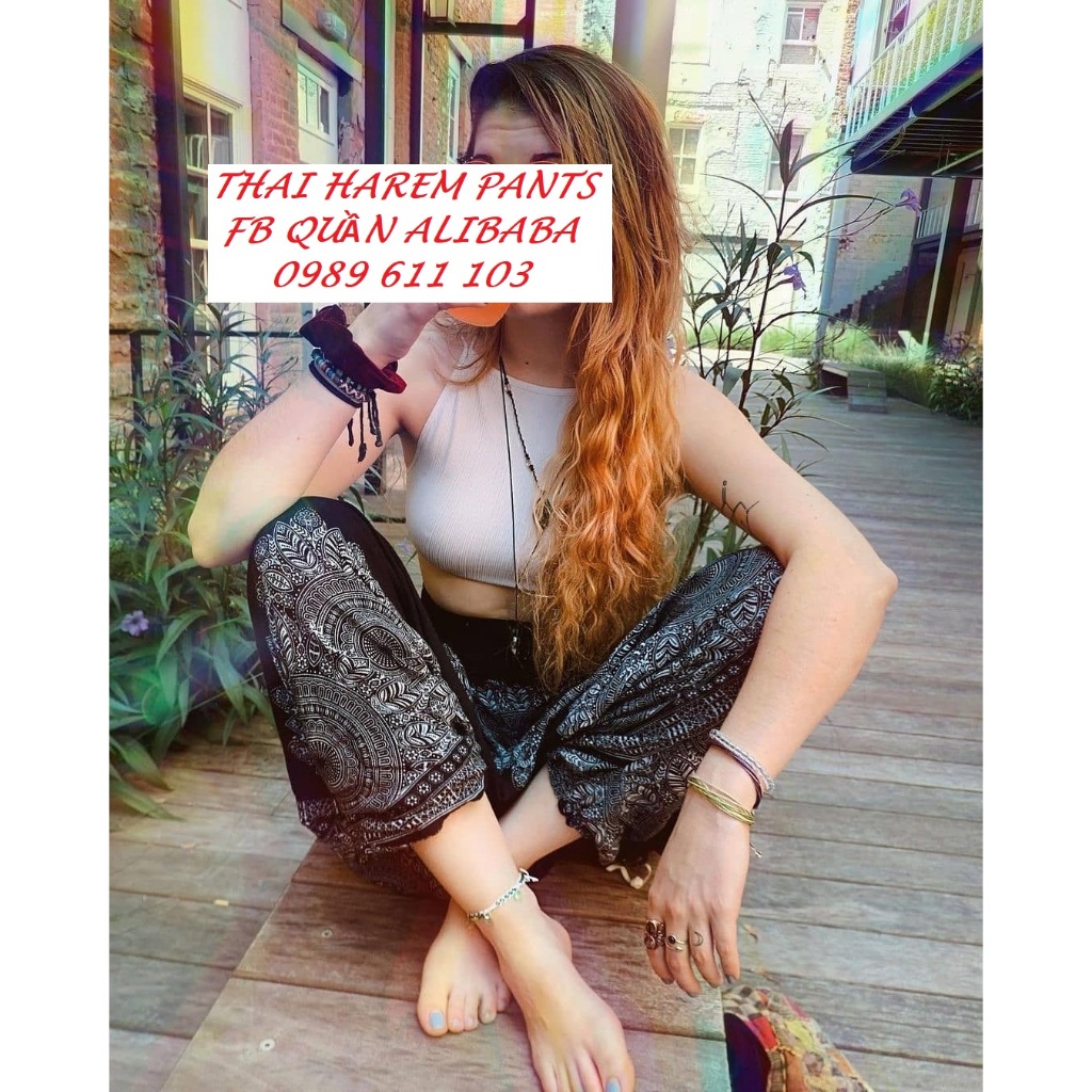🌻  Quần Alibaba tập Yoga, Gym, múa bụng chất liệu cao cấp Rayon 100%