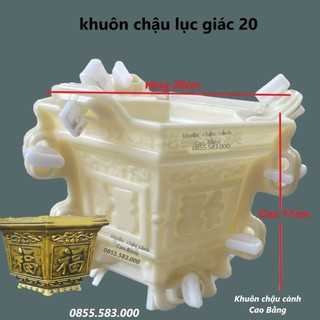 Khuôn đúc chậu cảnh lục giác 15 - chậu cây mini