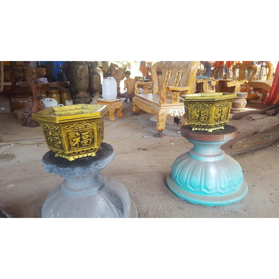 Khuôn đúc chậu cảnh lục giác 15 - chậu cây mini